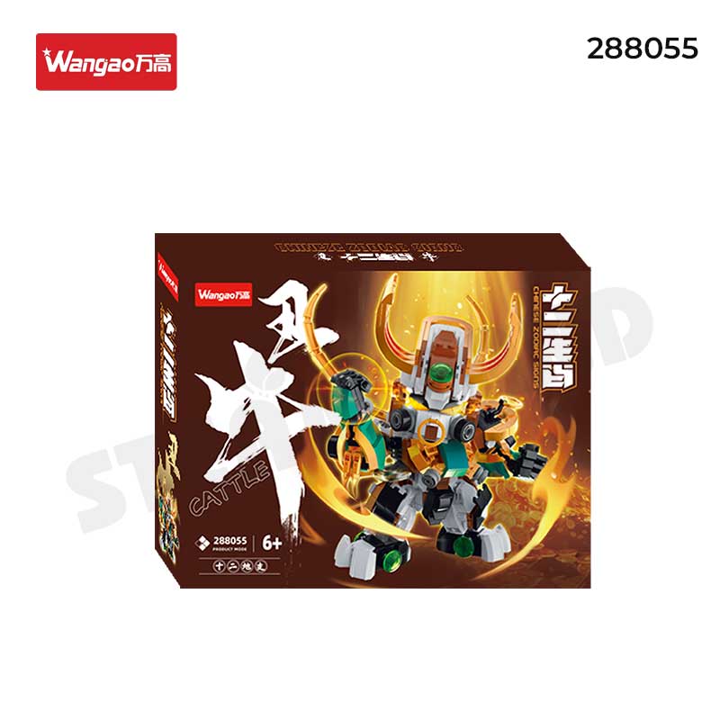Bộ đồ chơi lắp ráp Mecha 12 con giáp - Ngưu kim ngưu Wangao-288055
