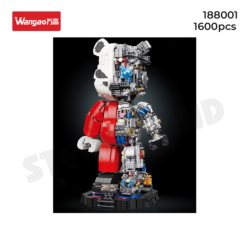 Bộ Lắp Ráp BearBrick Người Máy Robot - WANGAO 188001