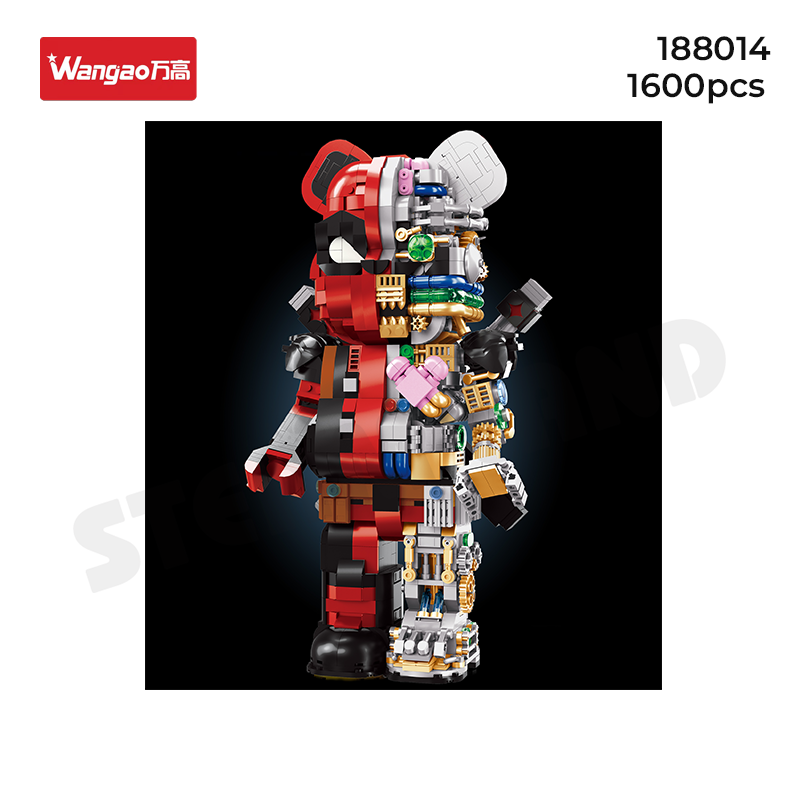 Bộ Lắp Ráp BearBrick Robot Deadpool - WANGAO 188014