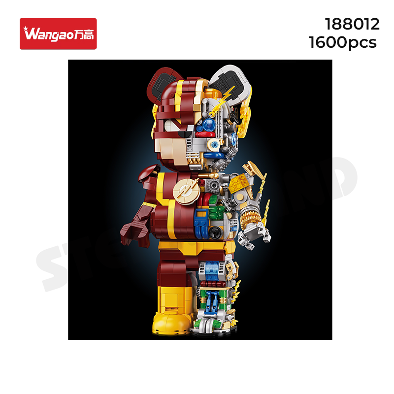 Bộ Lắp Ráp BearBrick Robot Siêu Anh Hùng - WANGAO 188012