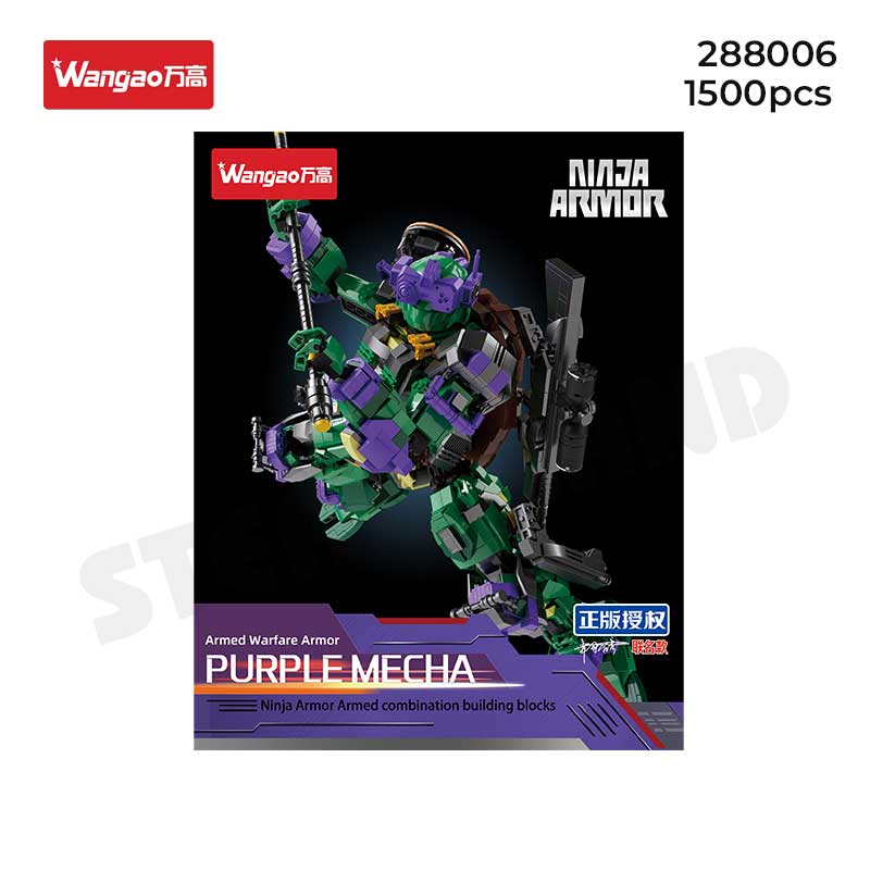 Bộ Lắp Ráp Mecha Ninja Armor Tím – WANGAO 288006