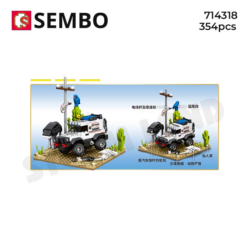 Bộ Lắp Ráp Xe Đua Địa Hình Đổ Đèo Và Tiểu Cảnh - SEMBO 714318