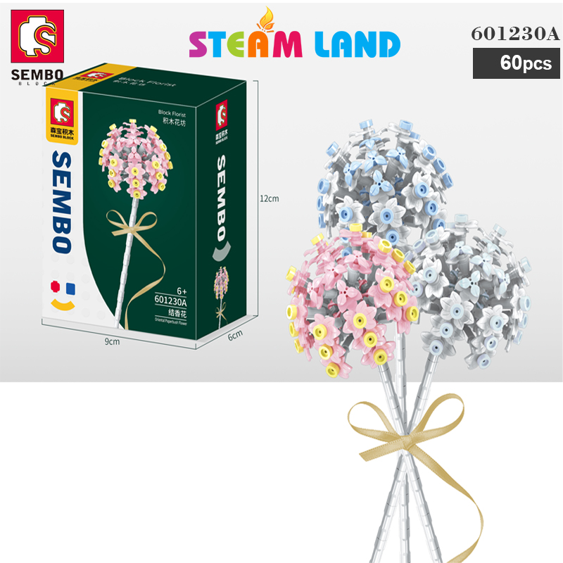 Bộ Lego Combo 03 Bông Hoa Bụi Giấy Phương Đông - SEMBO 601230