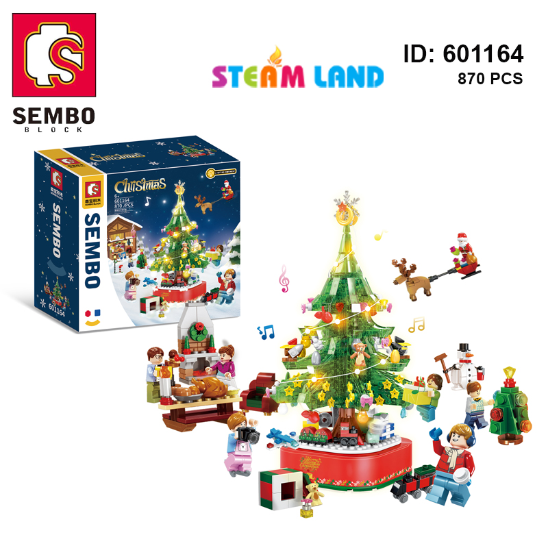 Bộ Lego Hộp nhạc Cây thông Noel lung linh - SEMBO 601164