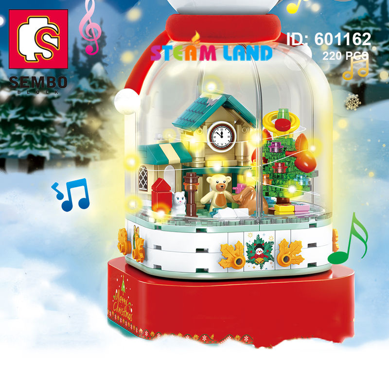 Bộ lego Hộp nhạc Giáng sinh Ngôi nhà Người tuyết - SEMBO 601162