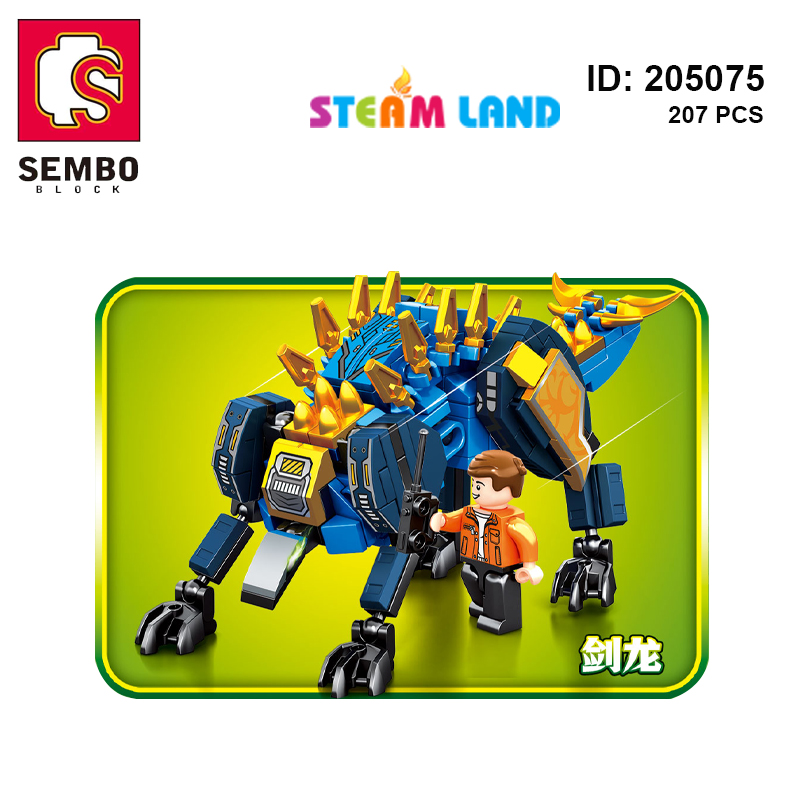 Bộ lego Robot khủng long phiến sừng Stegosaurus chiến đấu - SEMBO 205075