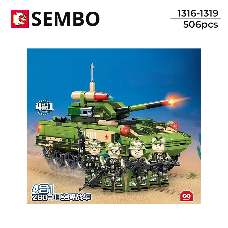 Combo 4in1 Bộ Lắp Ráp Phương Tiện Quân Sự - SEMBO 1316-1319