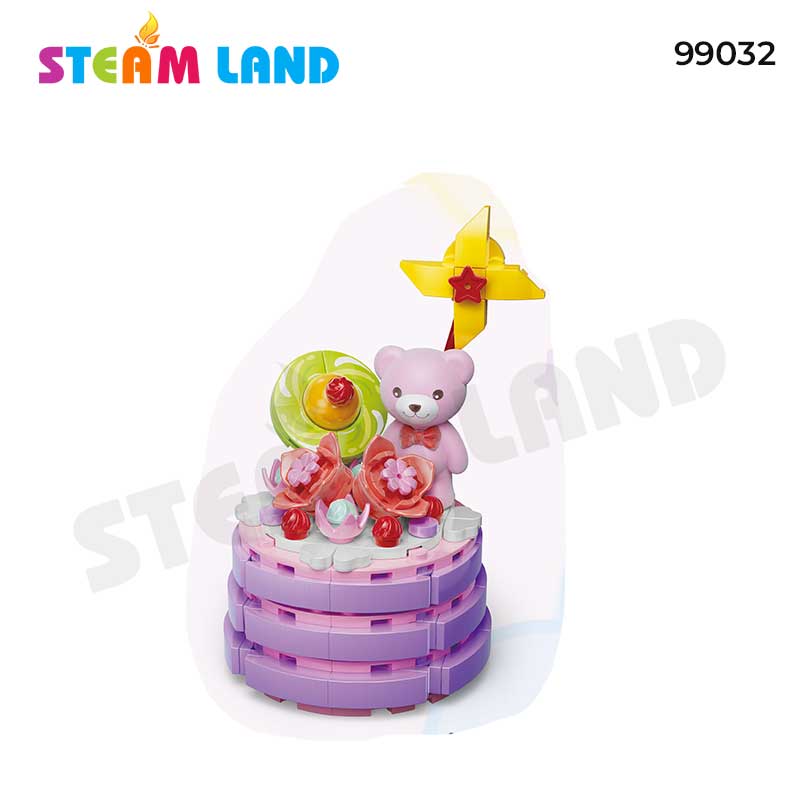 Đồ chơi lắp ráp Gấu Teddy bánh Việt quất hương dâu KD99032