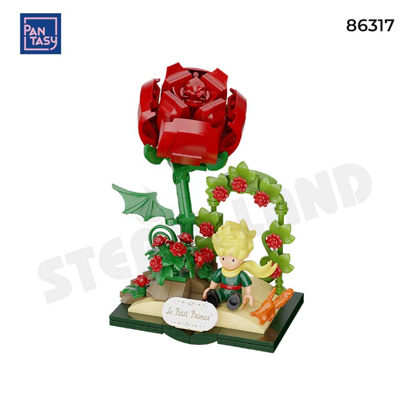 Đồ Chơi Lắp Ráp Hoàng Tử Bé và Cuốn sách Hoa hồng Đỏ  -PANTASY 86317