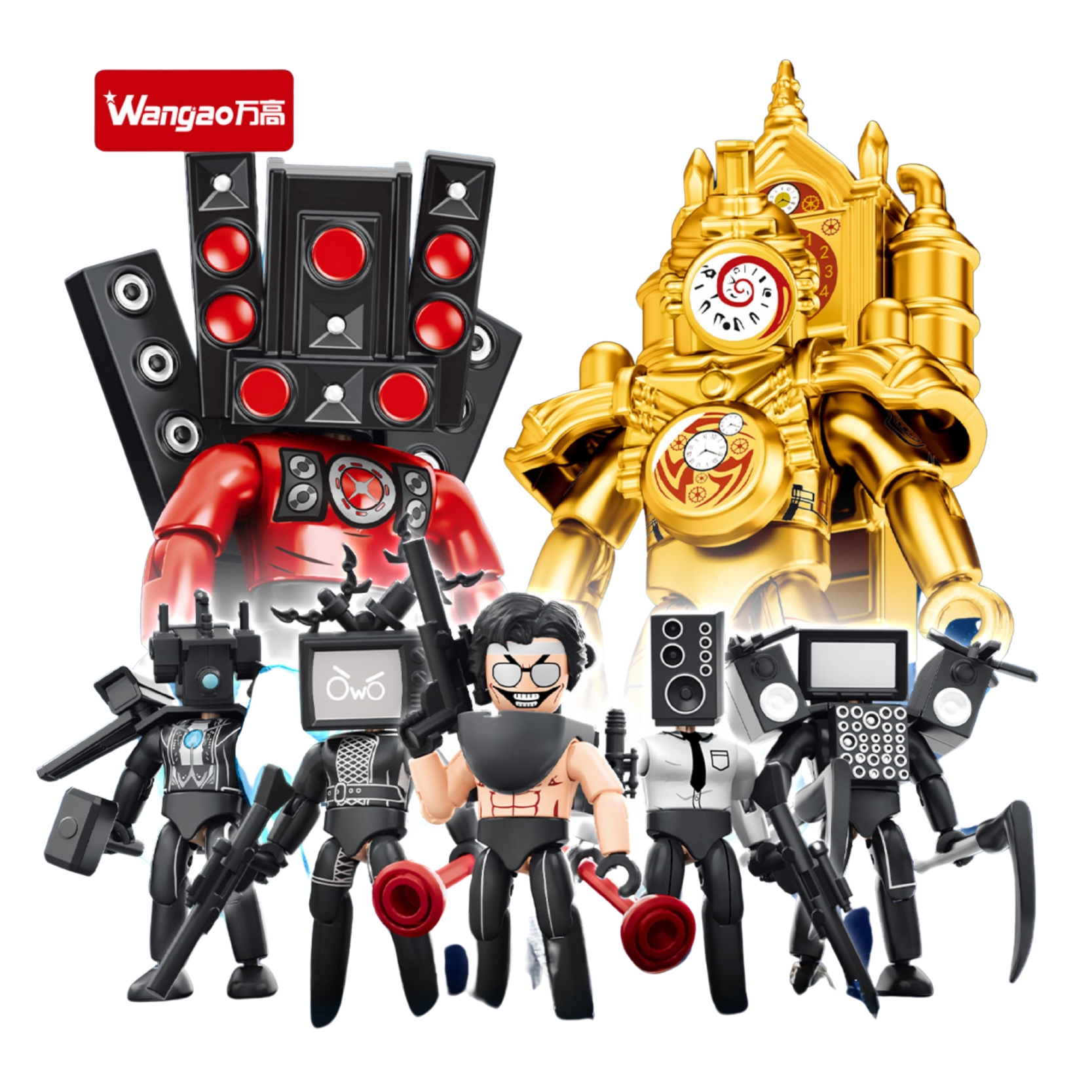 Hộp mù lắp ráp nhân vật biệt đội an ninh Skidibi WANGAO-288031