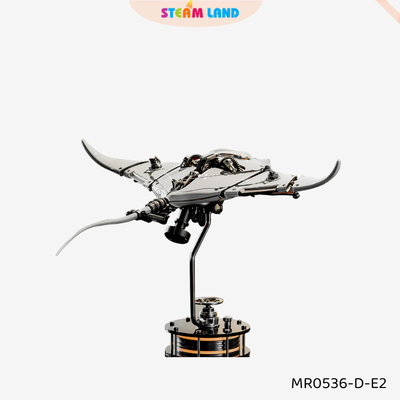 Mô hình kim loại cơ khí cao cấp Cá Đuối Manta (phiên bản lắp ráp) màu trắng - JIXIE-MR.0536-W-E2