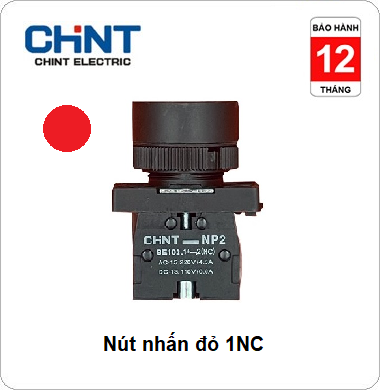 Nút nhấn NP2 CHINT đỏ 1NC