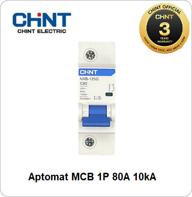 MCB NXB CHINT 1P 80A 10kA