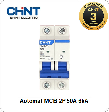 MCB NXB CHINT 2P 50A 6kA