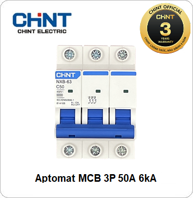 MCB NXB CHINT 3P 50A 6kA