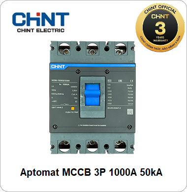 MCCB NXM CHINT 3P 1000A 50kA