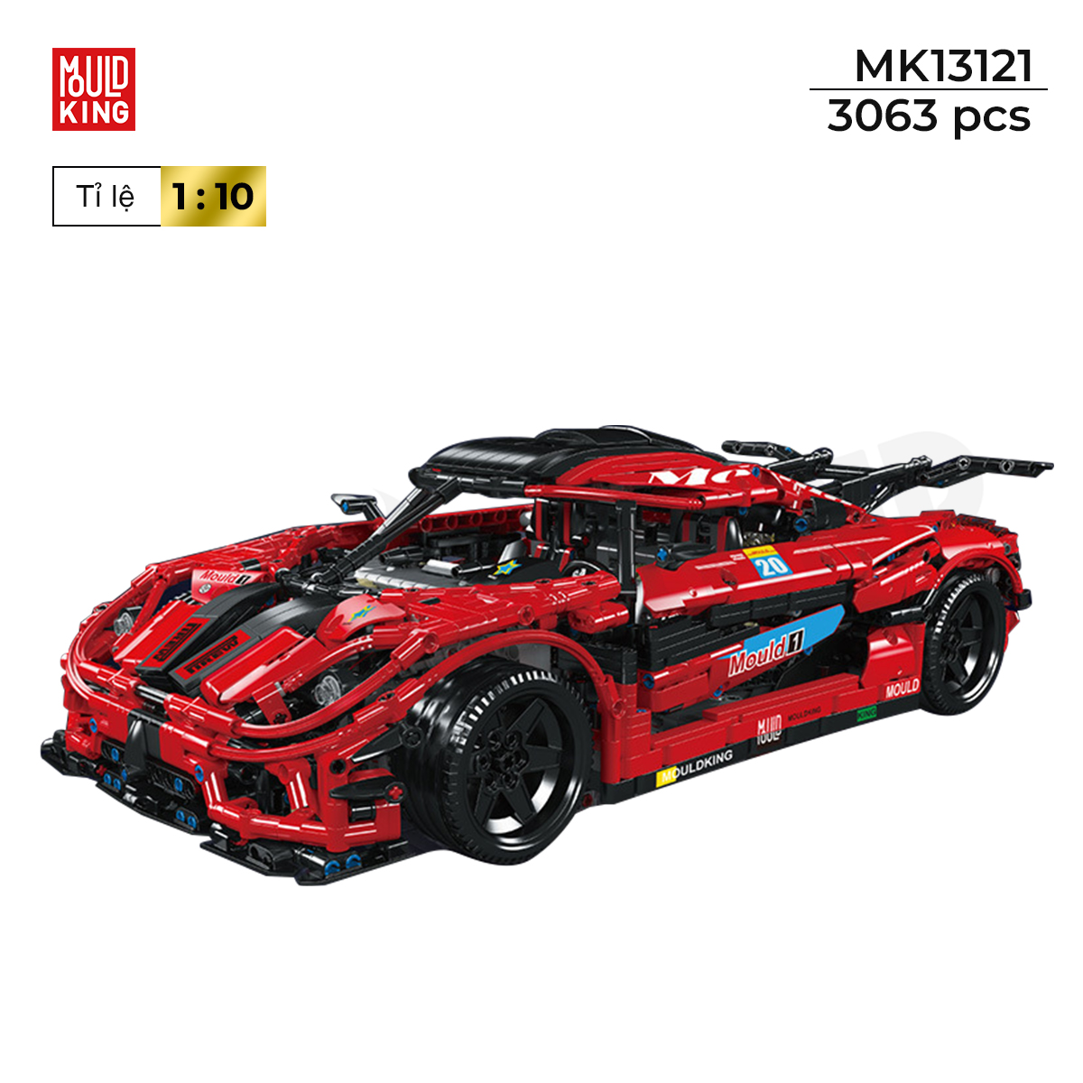 Siêu Xe Koenigsegg Dazzling Red Tĩnh – Mouldking 13121