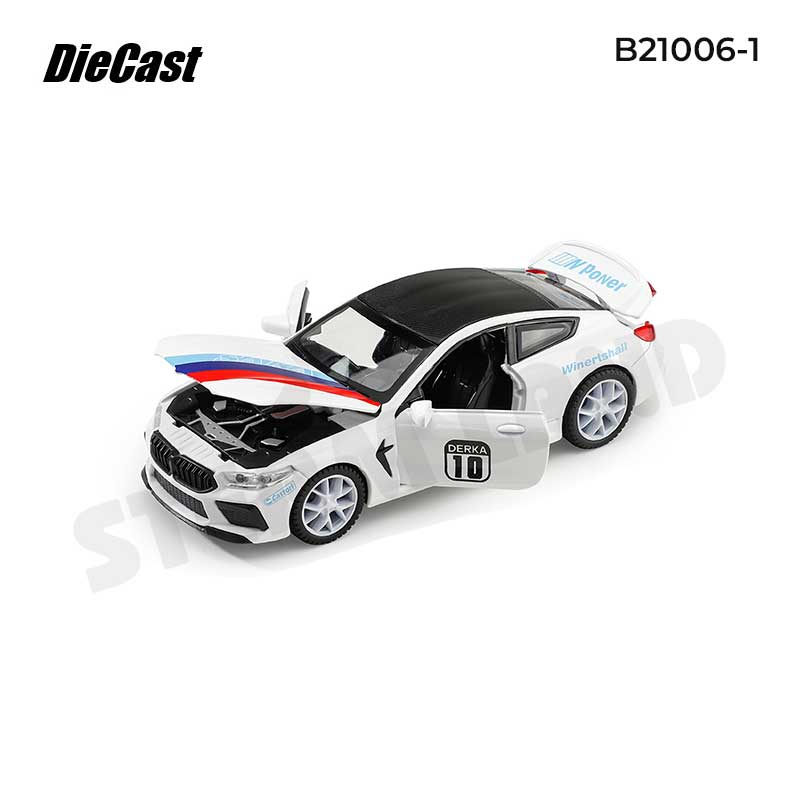 Xe ô tô hợp kim tỷ lệ  1:32  BMW M8 trắng - ZHONGYUANXING B21006-1